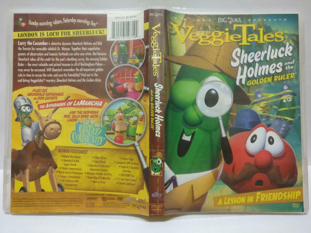 Veggie Tales Sheerluck Holmes & Golden Ruler Movie Rare Singapore DVD (DVD065)