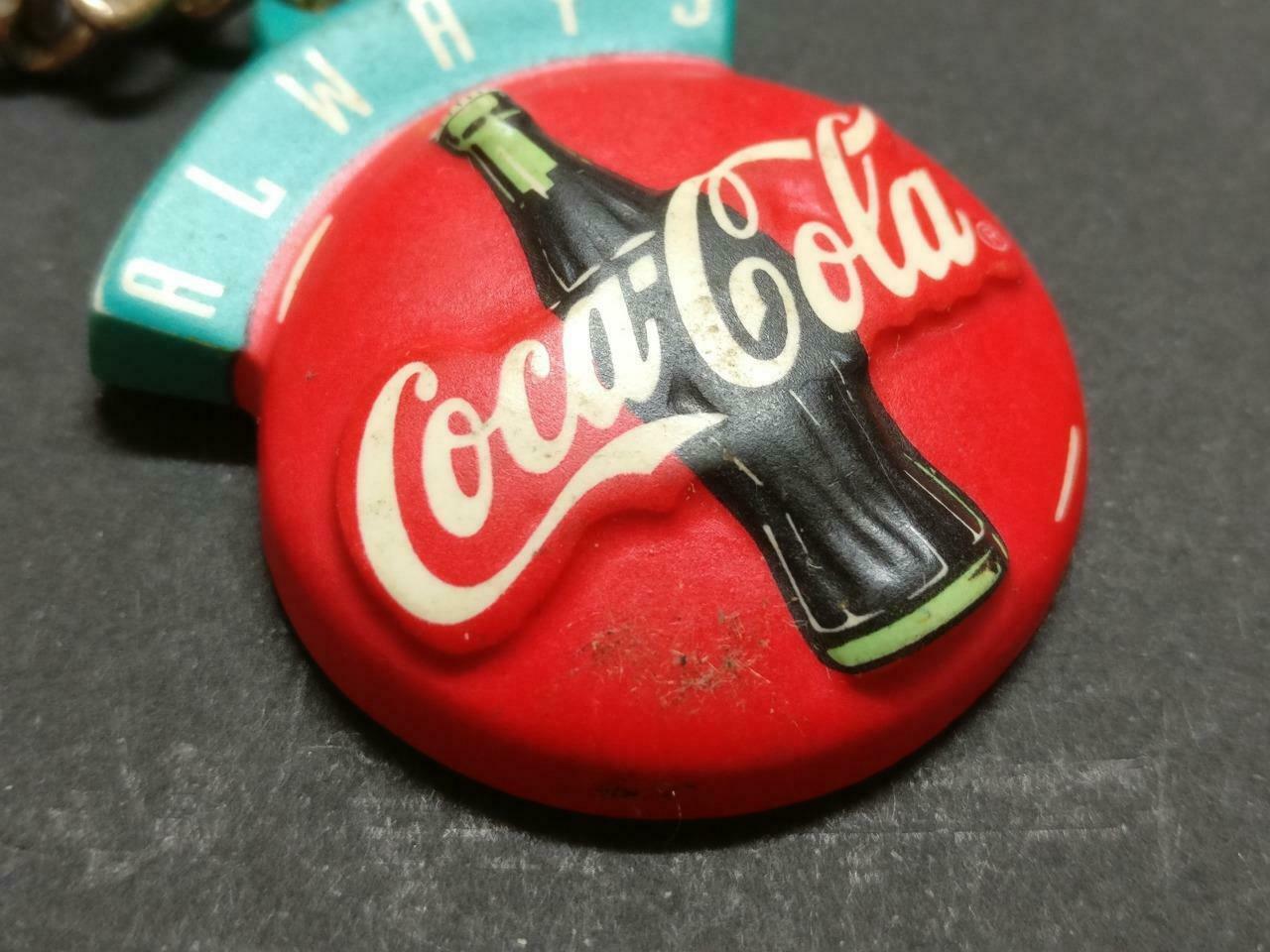 Vintage Australia Timezone Coca Cola Wood Keyring Souvenir Keychain F/S B891