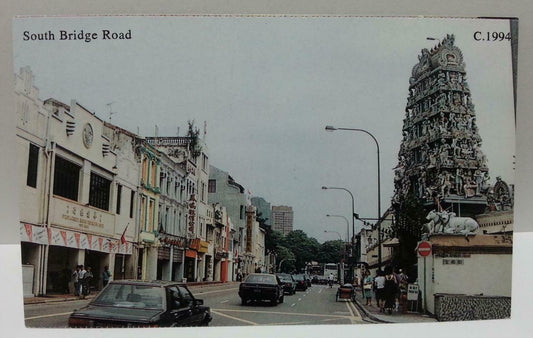 Singapore South Bridge Road Vintage Singapore Postcard Reprint (AC146)