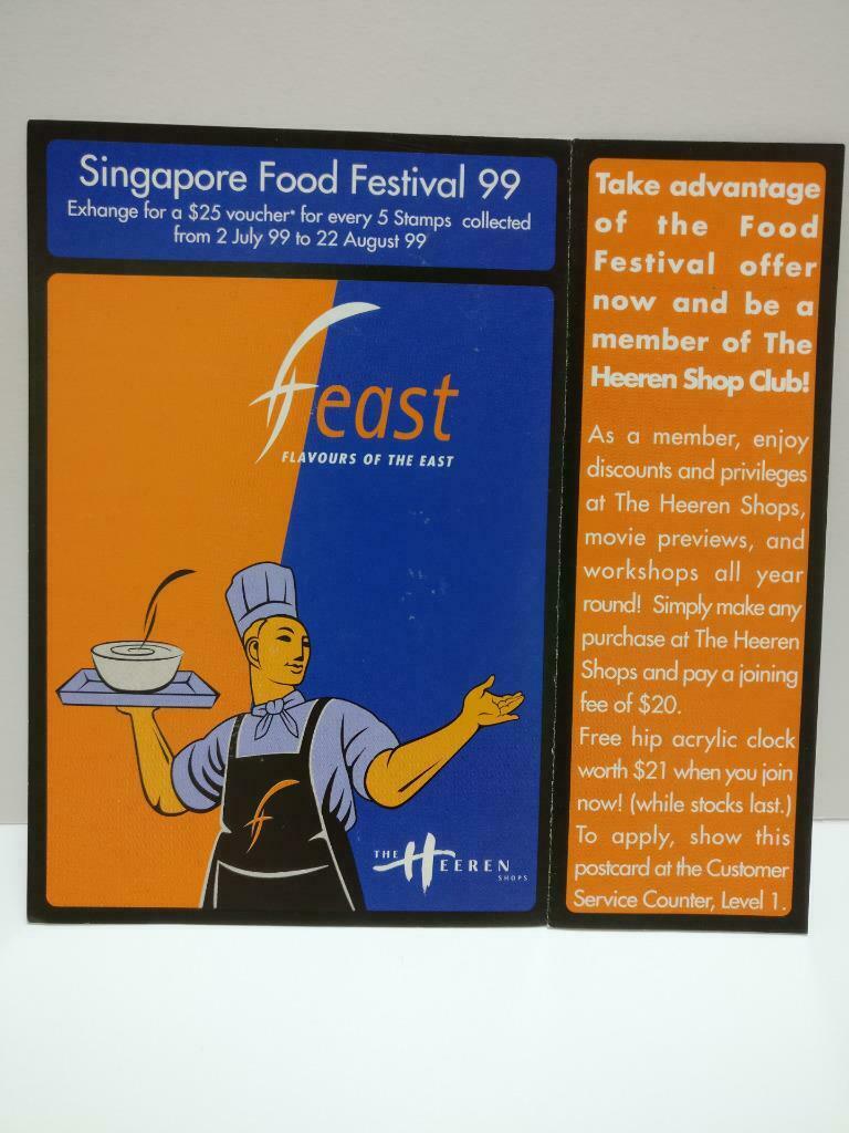 LUCKYPIGEON888 Singapore Food Festival Chef Feast 1999 Ad Postcard (E0095)