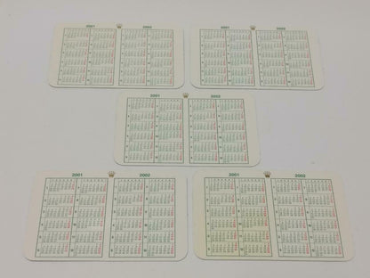 Vintage Rolex 2001 To 2002 Calendar Card x10 F/S (A2423)