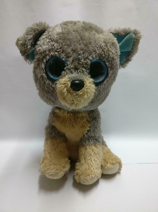 Ty Toys Beanie Boo Cute Grey Dog Scraps Big Eyed 9" Plush Soft Toy F/S (PTY084)