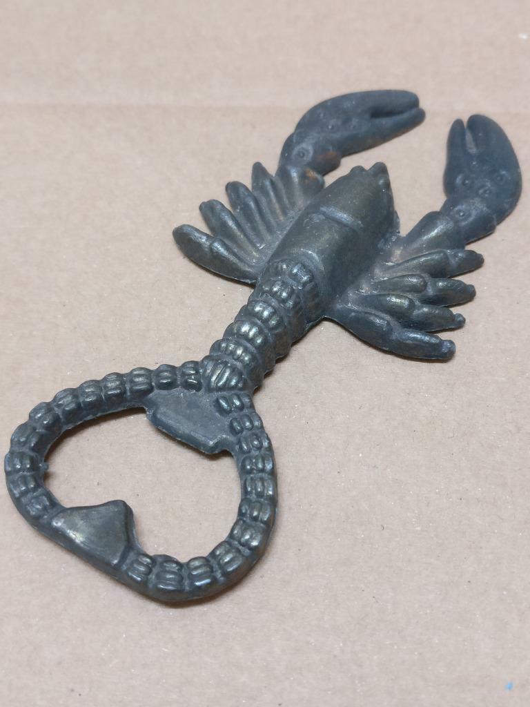 Mega Rare Vintage Bronze Lobster Beer Bottle Opener (A1886)