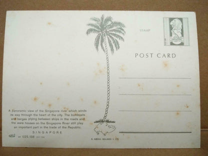 LUCKYPIGEON Singapore River Bumboats Barges Warehouse Postcard (C2025)