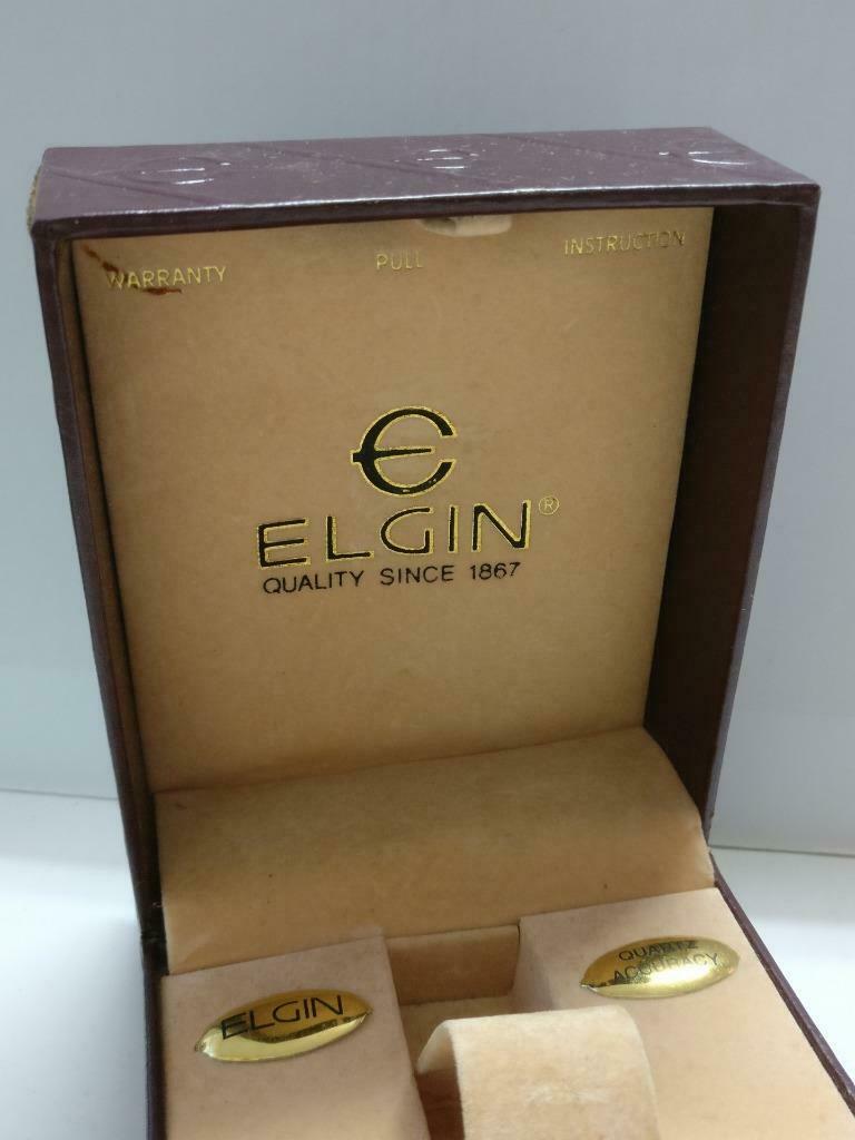 Vintage Elgin Watch Empty Box With Warranty Certificate (BX012)