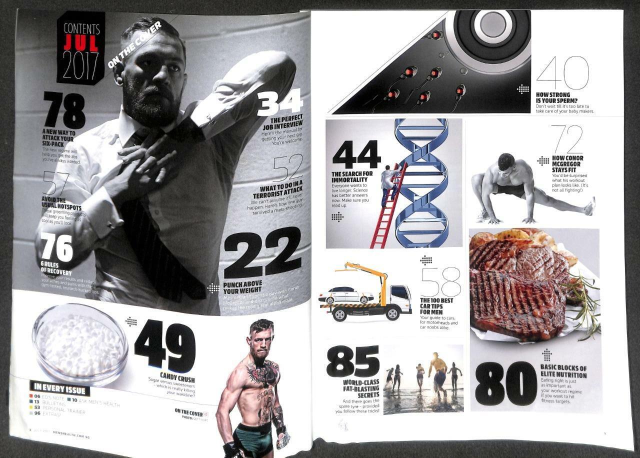 Singapore Men's Health Magazine Beefcake Macho Tattoo MMA Coner McGregor M058
