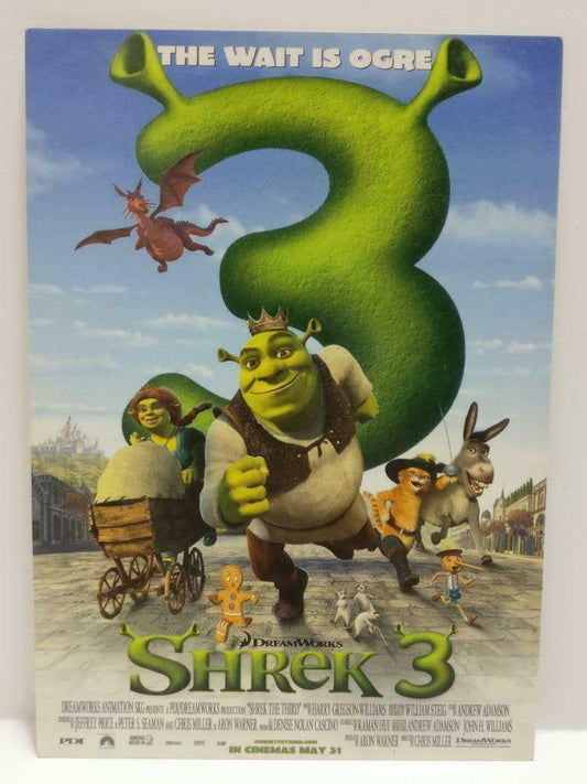 LUCKYPIGEON888 Movie Shrek 3 Cartoon Donkey Gingy Singapore Postcard (E0334)