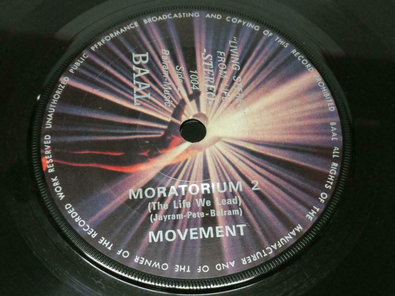 Moratorium Balram Music Movement Rare Singapore BAAL 7" EP (EP150)