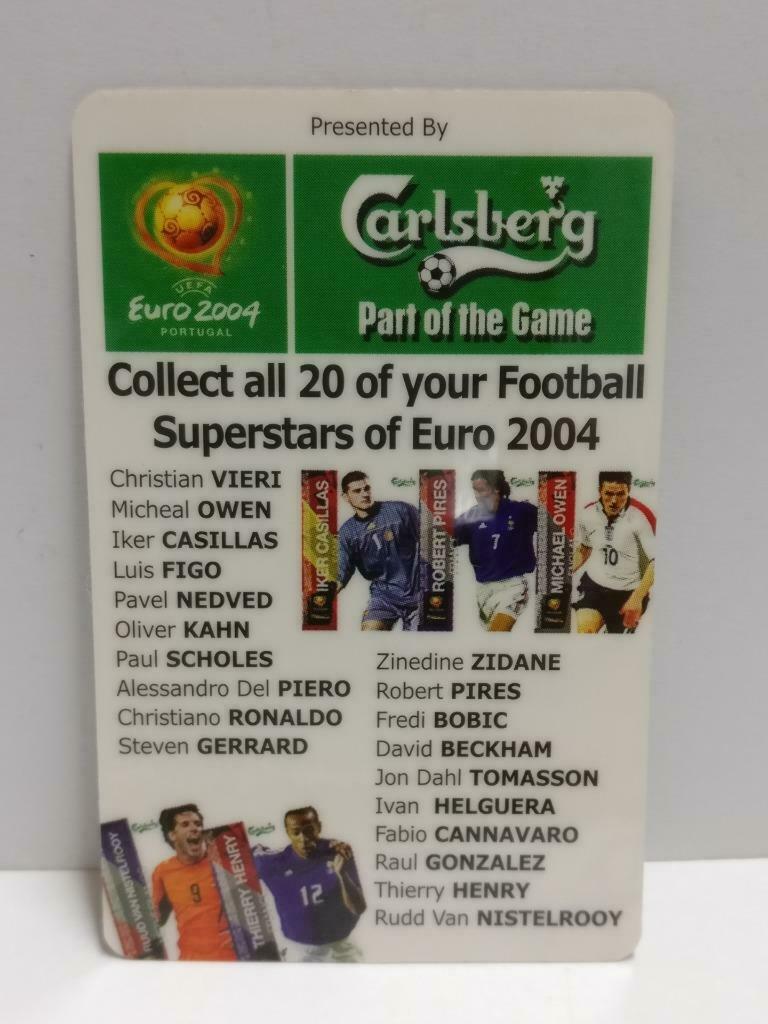 Spain Iker Casillas Football Soccer Euro 2004 Carlsberg Promo CD Card F/S A2390