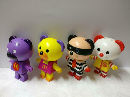 Singapore McDonald's Colourful Designs Bears Figure Toys x4 Lot F/S (FTY019) *D