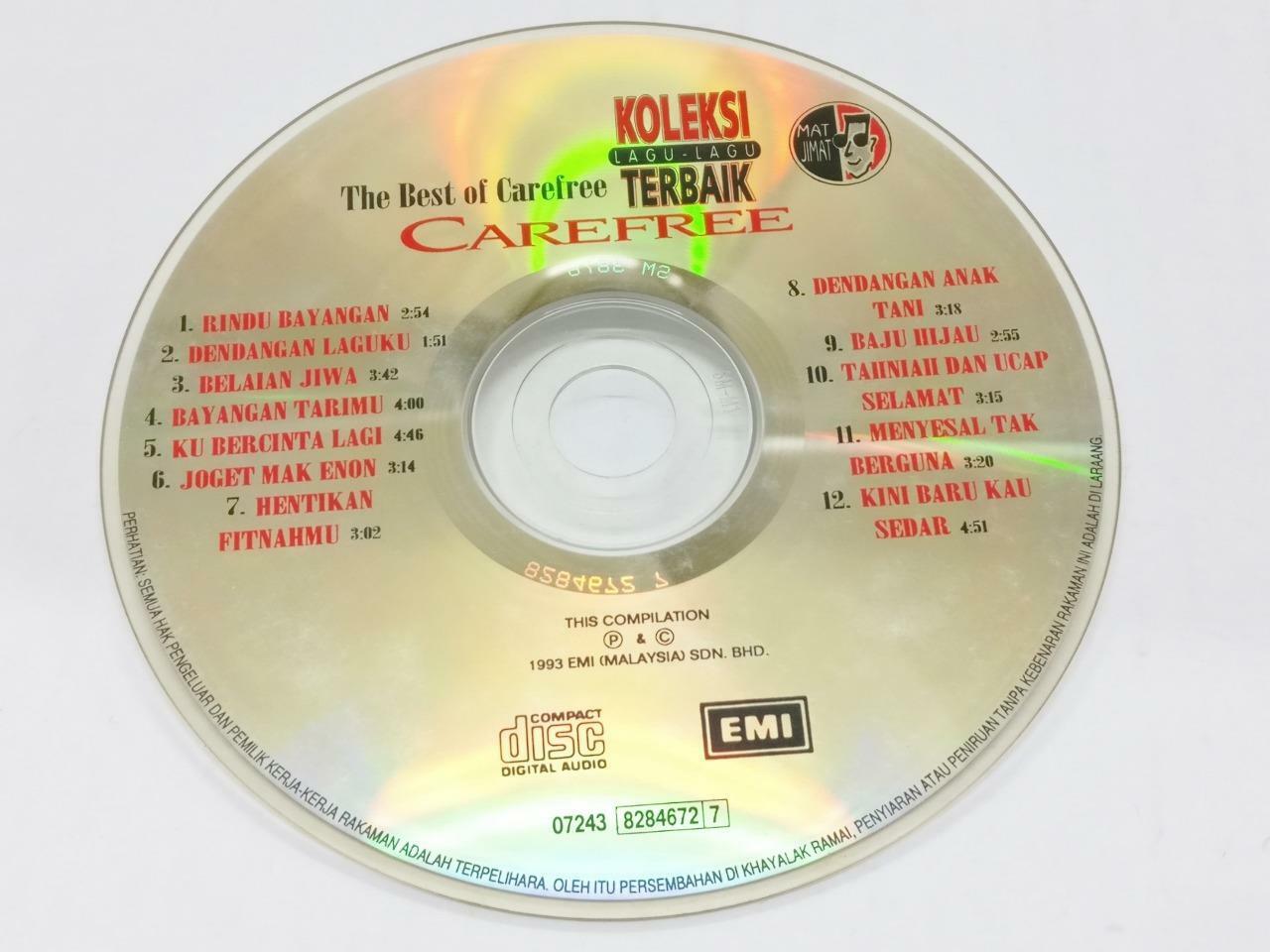 Malaysia Malay The Best Of Carefree Band 1993 Malaysia Melayu CD (CD719)