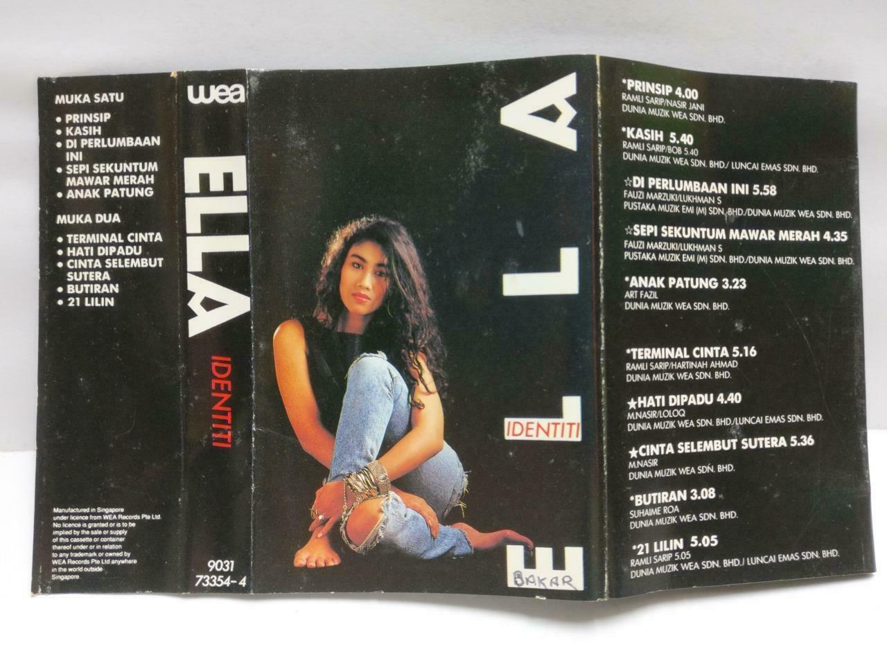 Malaysia Malay Ella Identiti 1990 Rare Singapore Melayu Cassette CT756