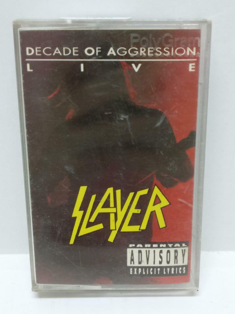 Slayer Metal Band Decade Of Aggression Live (2) Rare Singapore Cassette (CT232)