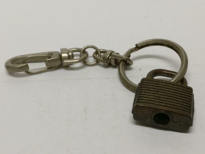 LP888 Rare Vintage Lock & Key Metal Bronze Souvenir Keychain Keyring F/S (B680)*