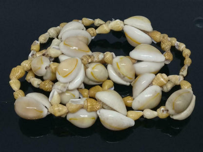 Vintage Beautiful Sea Beach Seashells Shells Accessories 34" Necklace F/S (J524)