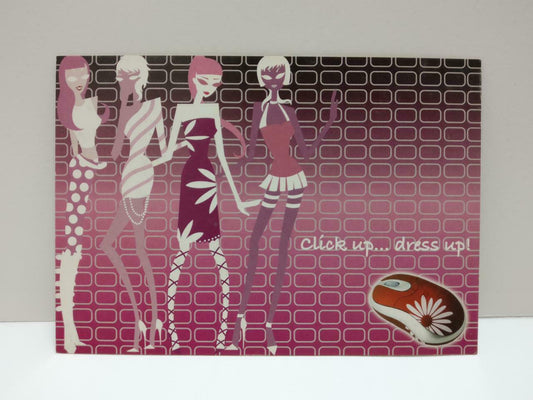 LUCKYPIGEON888 Pink Ladies PC Mouse Illustration 2006 Singapore Postcard (E0093)