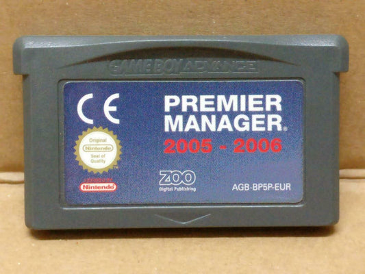 Nintendo Game Boy Advance Premier Manager 2005-2006 Japan Game Cartridge (A1924)