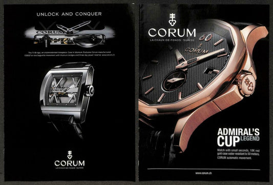 Vintage Corum Admiral's Cup Watch Magazine Advertisement Print Ad Lot of 3 P918