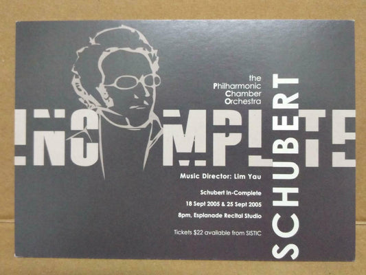 LUCKYPIGEON The Philharmonic Chamber Orchestra Esplanade SG Ad Postcard (C2060)