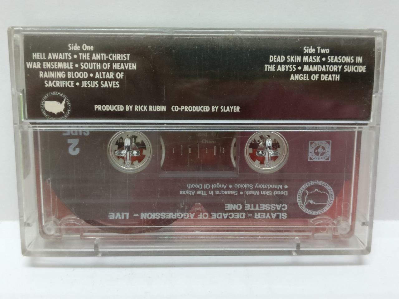Slayer Metal Band Decade Of Aggression Live (1) Rare Singapore Cassette (CT235)
