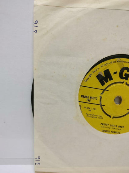 Connie Francis Pretty Little Baby 1963 Rare MGM India 7" EP  (EP038)