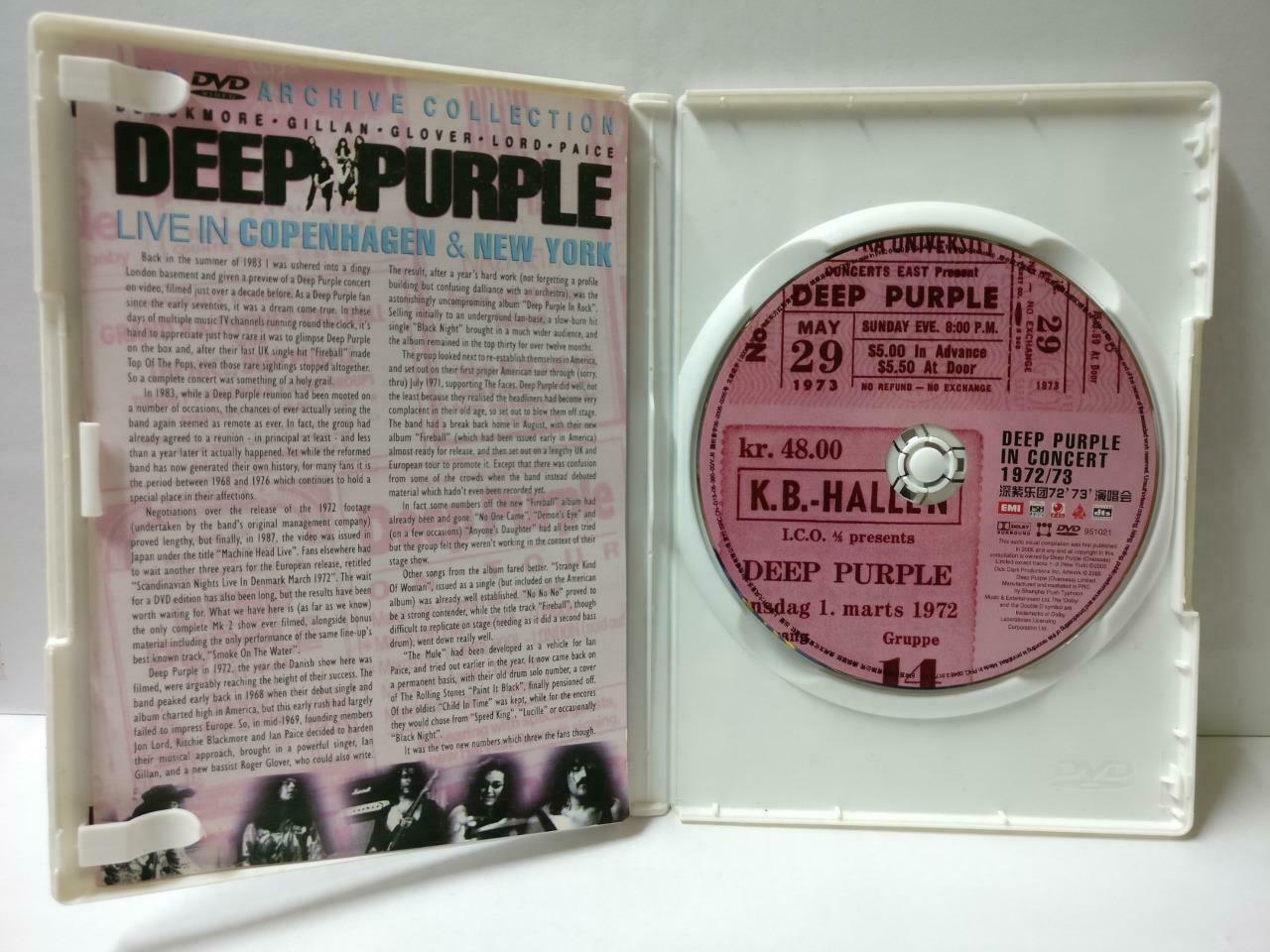 Blackmore Gillan Deep Purple Live In Concert 1972/73 Rare China Only DVD (CD857)