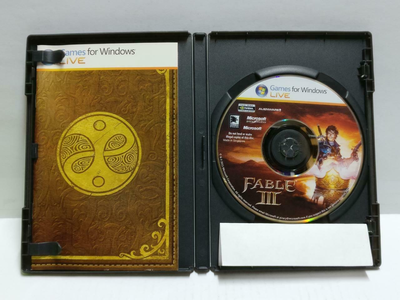 Fable 3 With Booklet 2011 Singapore PC DVD Game (GA319)