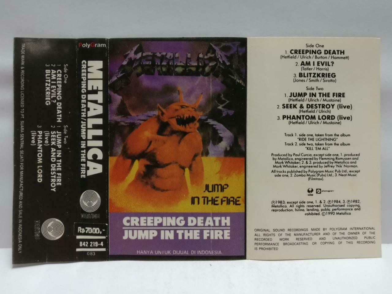 Metallica Creeping Death 1990 Mega Rare Indonesia Only English Cassette CT549