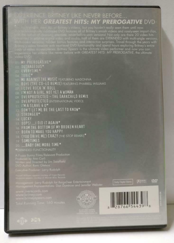 Britney Spears Greatest Hits My Prerogative 2004 Rare Small Poster DVD (CD848)