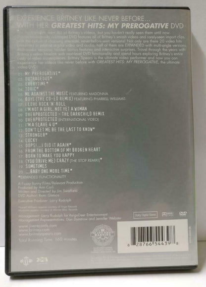 Britney Spears Greatest Hits My Prerogative 2004 Rare Small Poster DVD (CD848)