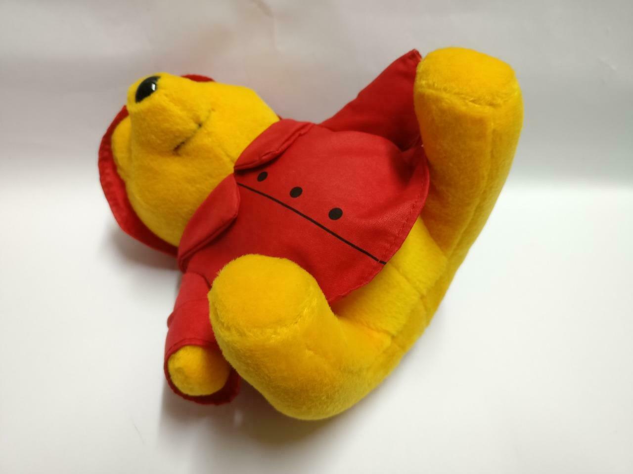 McDonald's Winnie The Pooh Red Raincoat 7" Plush Soft Toy F/S (PTY106)