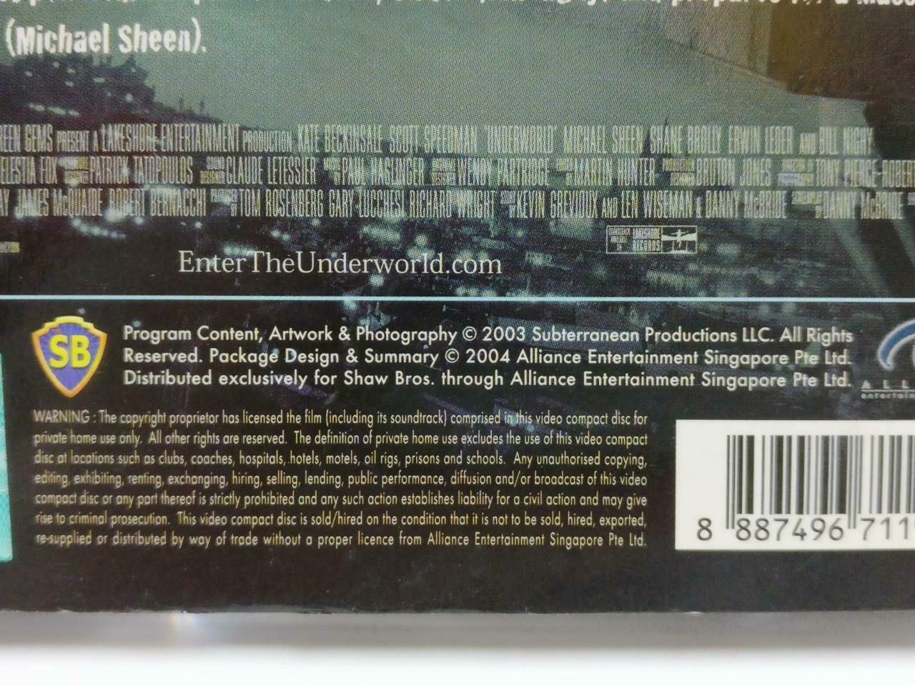 Movie Underworld Kate Beckinsale 2003 Singapore English Video CD 2x VCD CD1111 D