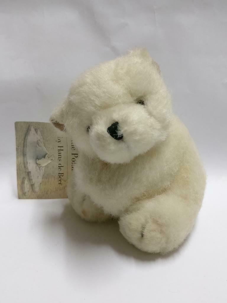 Rare Hans de Beer Little Polar Bear 1995 Mini Tag 4" Plush Soft Toy F/S (PTY133)