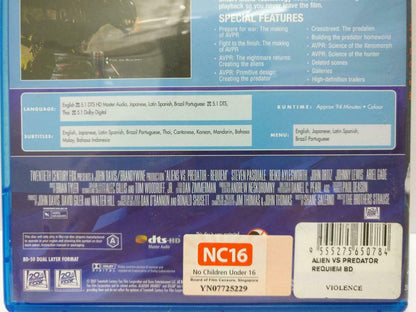 AVP 2 Requiem Movie Collector's Edition Blu-Ray Disc Eng Sub (DVD061)