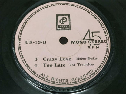 Cher The Tremeloes Helen Reddy Hot Chocolate Rare Cover Label Singapore 7" EP075