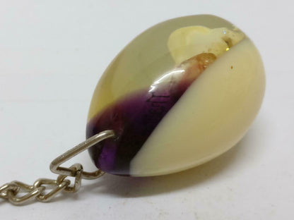 LP888 Rare Vintage Thailand Beautiful Seashells Acrylic Souvenir Keychain keyring B799