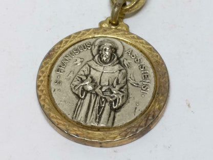 LP888 Jesus S. Franciscus Assisiensis Confessor Gold Tone Keyring Keychain F/S B790
