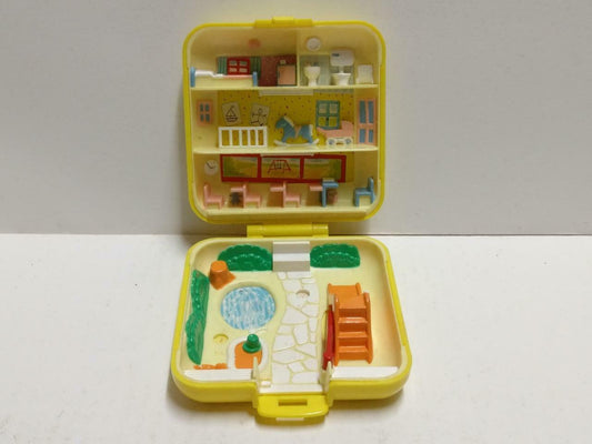 Vintage Polly Pocket 1989 Bluebird Play School Yellow Compact Only (FTY073)