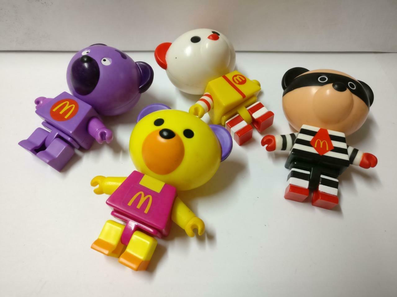 Singapore McDonald's Colourful Designs Bears Figure Toys x4 Lot F/S (FTY019) *D