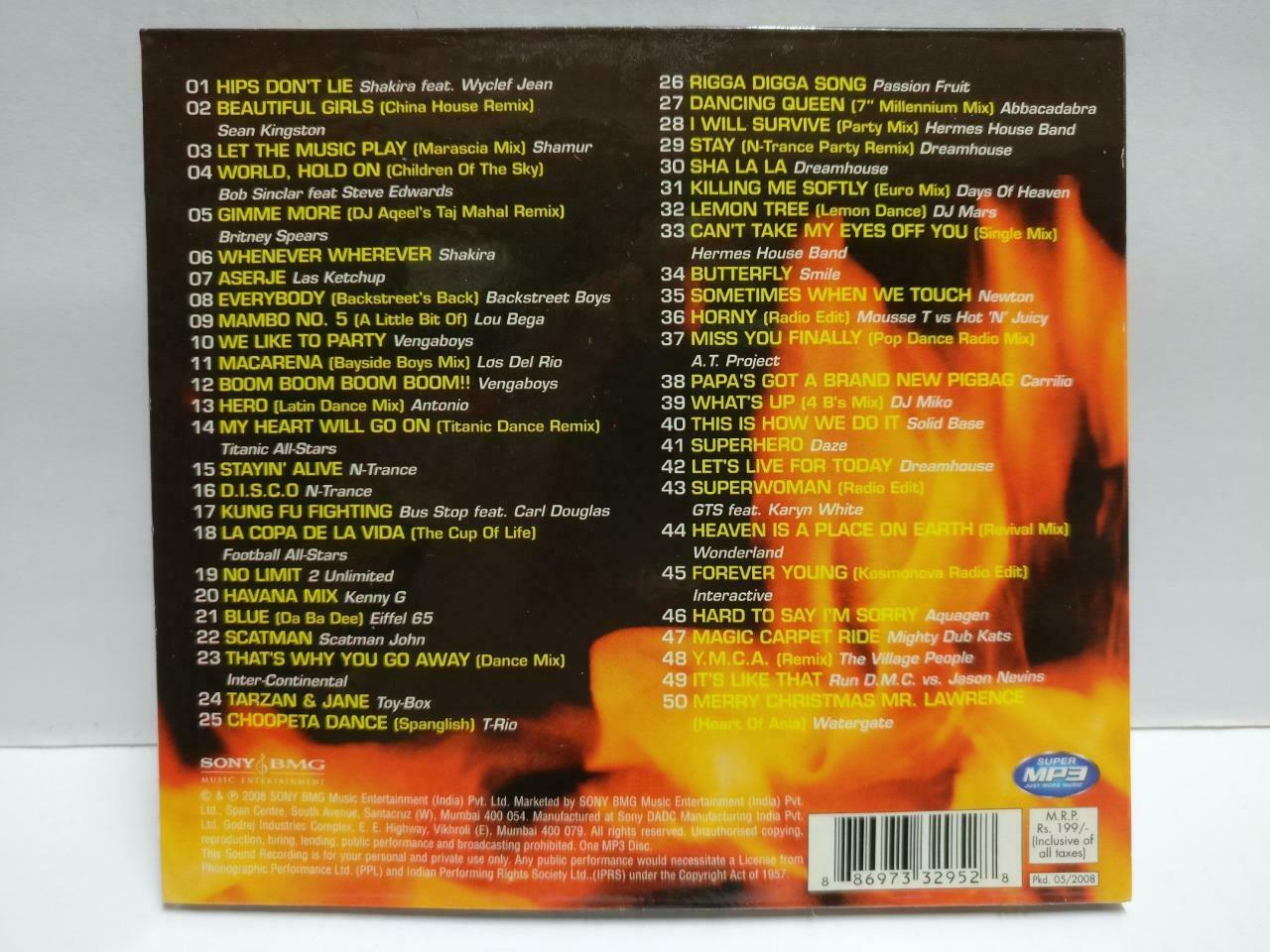 New & Unsealed Various Artists Party Hits BSB Shakira MP3 2008 India CD CD965
