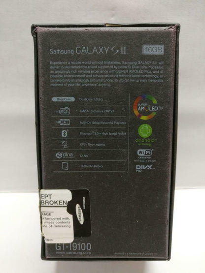 Samsung Galaxy S2 16GB With Manual Black Empty Box Only No Phone (BX067)