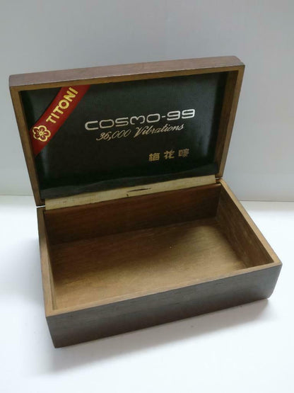 Rare Vintage Titoni Watch Wooden Empty Box Cosmo-99 (BX024)