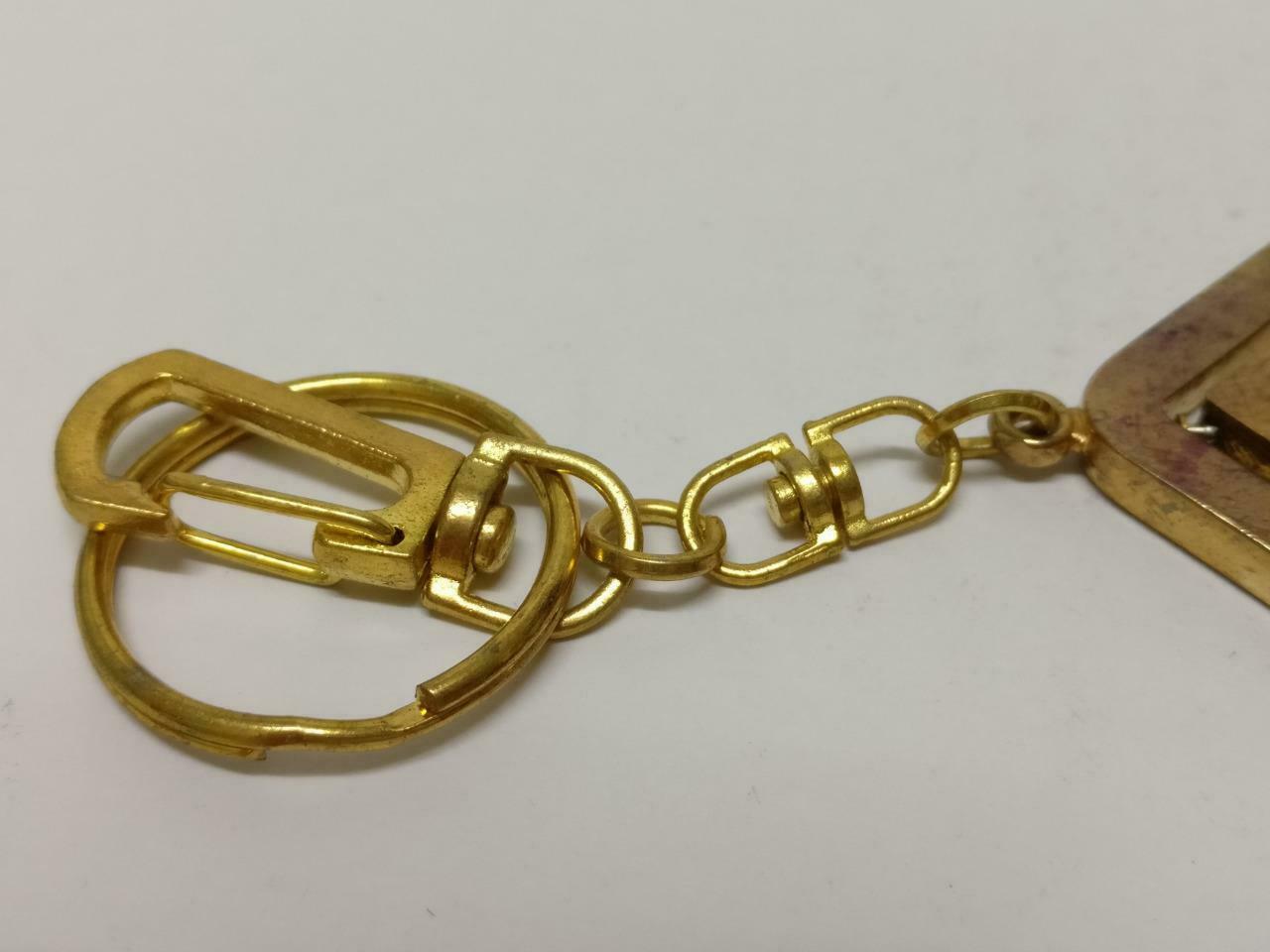 LP888 Vintage Australia Koala Bear Kangaroo Gold Tone Metal Keychain Keyring F/S B788