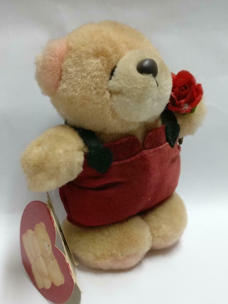 Forever Friends Lovely Bear With Red Rose W/Tag 5" Plush Soft Toy F/S (PTY127)