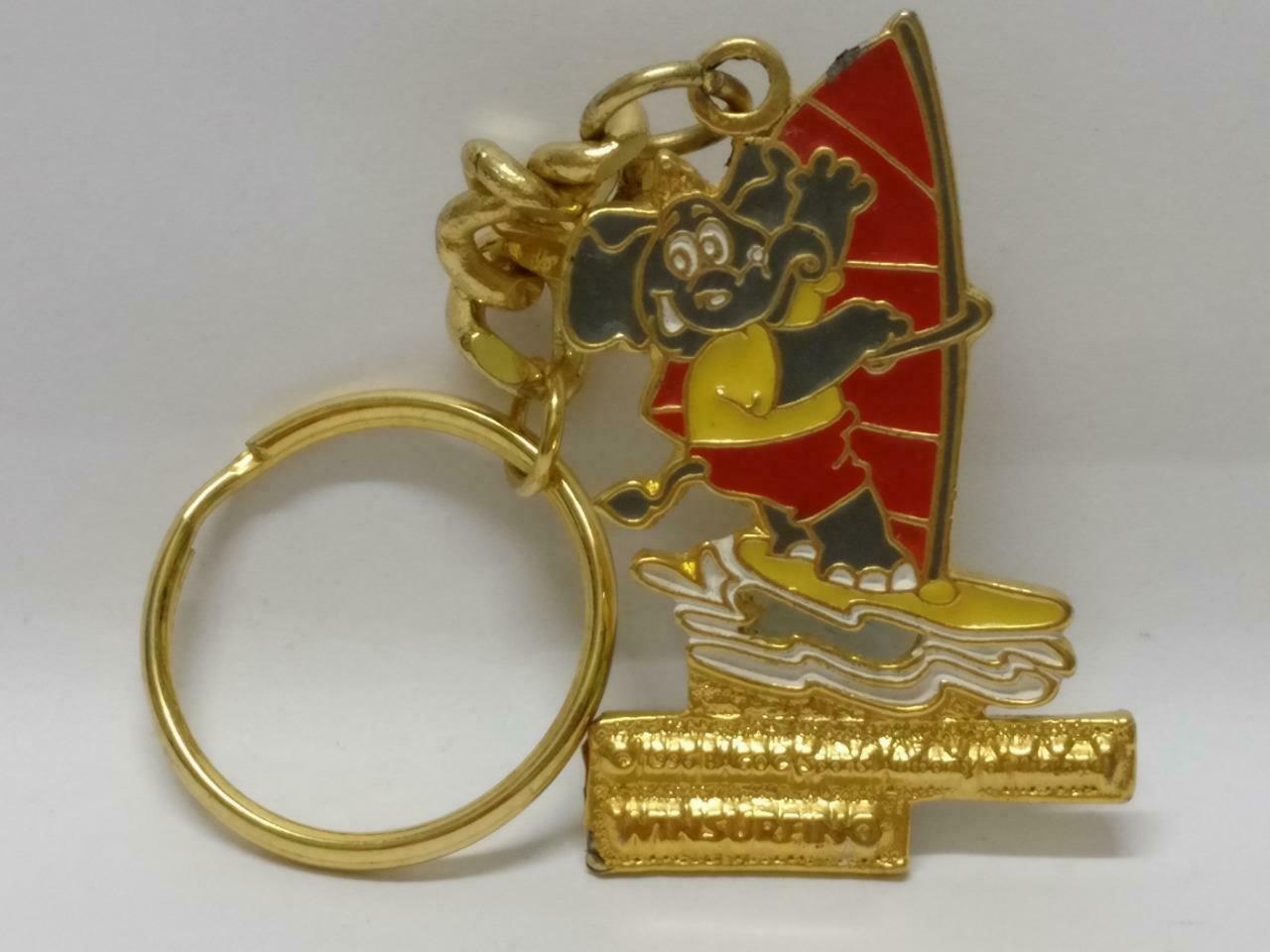 LP888 Vintage 1996 Sports Of Thailand Wind Surfing Elephant Keyring Keychain F/S B760