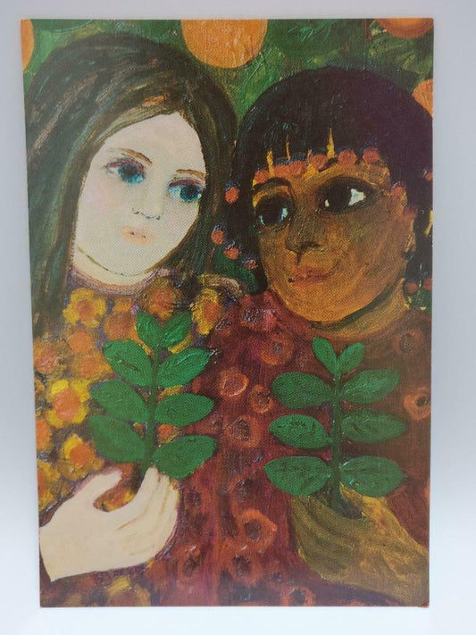 LUCKYPIGEON888 Portrait Artists Joy & Gina Peck Australia Postcard (E0011)