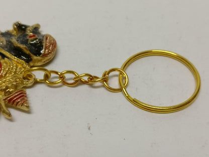 LP888 Beautiful Black Elephant Glitter Gold Tone Metal Keychain Keyring F/S (B793)