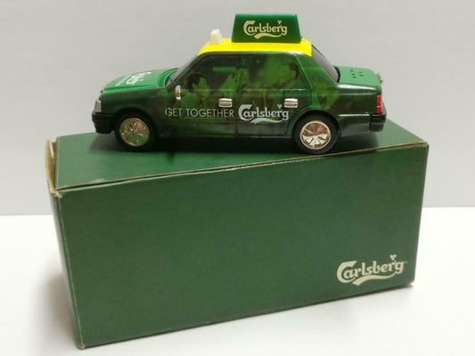 Rare Unused Vintage Carlsberg Beer Mini Green Taxi Cab Radio In Box F/S A2153 *2