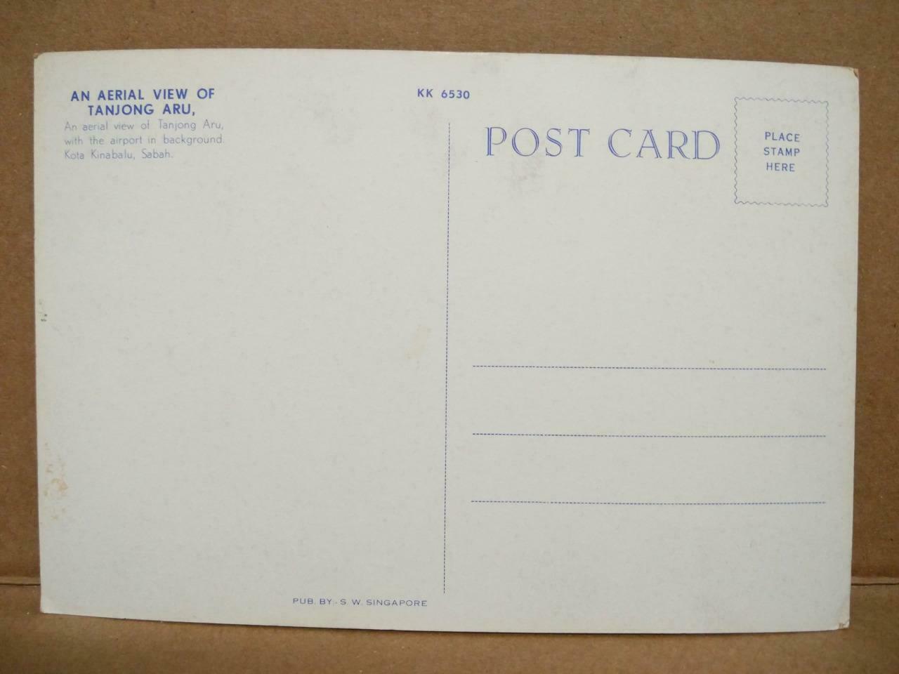 LUCKYPIGEON Aerial View Tanjong Aru Kota Kinabalu Sabah Malaysia Postcard C2018