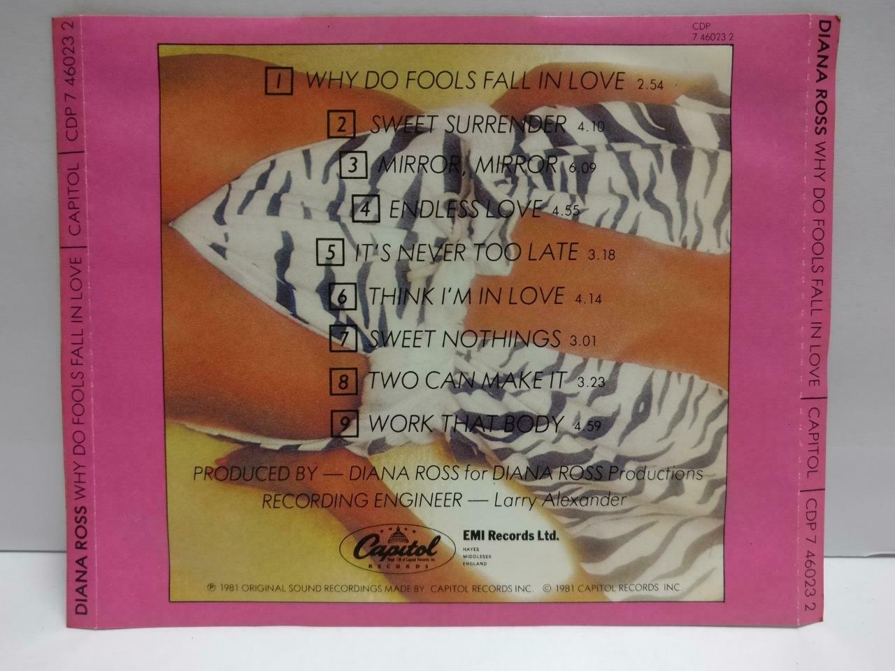 Diana Ross Why Do Fools Fall In Love 1981 Rare Japan English CD (CDS171)